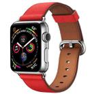 Classic Button Leather Wrist Strap Watch Band for Apple Watch Series 3 & 2 & 1 38mm(Red) - 1