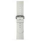 Classic Button Leather Wrist Strap Watch Band for Apple Watch Series 3 & 2 & 1 38mm(White) - 6
