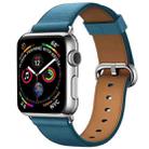 Classic Button Leather Wrist Strap Watch Band for Apple Watch Series 3 & 2 & 1 38mm(Dark Blue) - 1