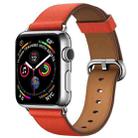 Classic Button Leather Wrist Strap Watch Band for Apple Watch Series 3 & 2 & 1 38mm(Orange) - 1