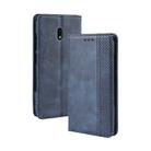 Magnetic Buckle Retro Crazy Horse Texture Horizontal Flip Leather Case for Nokia 2.2, with Holder & Card Slots & Photo Frame(Blue) - 1