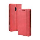 Magnetic Buckle Retro Crazy Horse Texture Horizontal Flip Leather Case for Nokia 2.2, with Holder & Card Slots & Photo Frame(Red) - 1