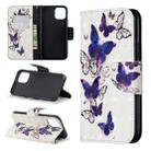 3D Colored Drawing Pattern Horizontal Flip Leather Case for iPhone 11 Pro, with Holder & Card Slots & Wallet(Butterflies) - 1