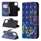 For iPhone 11 Pro 3D Colored Drawing Pattern Horizontal Flip Leather Case, with Holder & Card Slots & Wallet(Butterfly) - 1