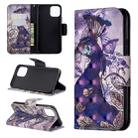 For iPhone 11 Pro 3D Colored Drawing Pattern Horizontal Flip Leather Case, with Holder & Card Slots & Wallet(Peacock) - 1