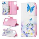 For iPhone 11 Pro Colored Drawing Pattern Horizontal Flip Leather Case,with Holder & Card Slots & Wallet(Butterfly Love) - 1