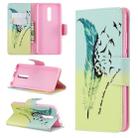 Colored Drawing Pattern Horizontal Flip Leather Case for Xiaomi Redmi K20 & K20 Pro,with Holder & Card Slots & Wallet(Feather Bird) - 1