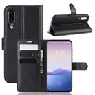 Litchi Texture Horizontal Flip Leather Case for MEIZU 16XS, with Wallet & Holder & Card Slots(black) - 1