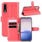 Litchi Texture Horizontal Flip Leather Case for MEIZU 16XS, with Wallet & Holder & Card Slots(red) - 1