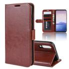 R64 Texture Single Fold Horizontal Flip Leather Case for MEIZU 16XS, with Holder & Card Slots & Wallet(Brown) - 1