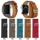For Apple Watch 3 / 2 / 1 Generation 38mm Universal Leather Double-loop Watch Band(red) - 4