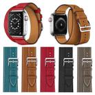 For Apple Watch 3 / 2 / 1 Generation 38mm Universal Leather Double-loop Watch Band(red) - 13