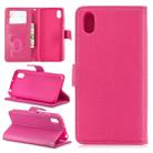 For Huawei Y5 2019 Lychee Texture Horizontal Flip Leather Case with Holder & Card Slots & Wallet & Photo Frame(Rose) - 1