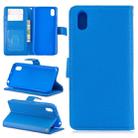 For Huawei Y5 2019 Lychee Texture Horizontal Flip Leather Case with Holder & Card Slots & Wallet & Photo Frame(Blue) - 1
