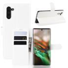 Litchi Texture Horizontal Flip Leather Case for Galaxy Note 10, with Wallet & Holder & Card Slots(white) - 1