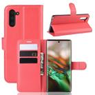 Litchi Texture Horizontal Flip Leather Case for Galaxy Note 10, with Wallet & Holder & Card Slots(red) - 1
