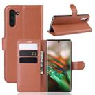 Litchi Texture Horizontal Flip Leather Case for Galaxy Note 10, with Wallet & Holder & Card Slots(Brown) - 1