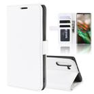 R64 Texture Single Fold Horizontal Flip Leather Case for Galaxy Note 10, with Holder & Card Slots & Wallet(white) - 1