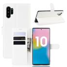 Litchi Texture Horizontal Flip Leather Case for Galaxy Note 10 Pro, with Wallet & Holder & Card Slots(white) - 1