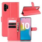 Litchi Texture Horizontal Flip Leather Case for Galaxy Note 10 Pro, with Wallet & Holder & Card Slots(red) - 1