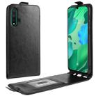 Crazy Horse Vertical Flip Leather Protective Case for Huawei Nova 5(black) - 1