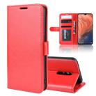 R64 Texture Single Fold Horizontal Flip Leather Case for OPPO RENO Z, with Holder & Card Slots & Wallet(red) - 1