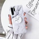 Glossy Marble Folding Bracket Anti-drop TPU Case for Huawei P30 Pro(Z6) - 1