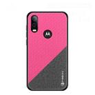 PINWUYO Hong Series Anti-fall TPU+ Chemical Fiber Cloth Protective Cover for Moto P40/One Vision(Red) - 1