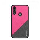 PINWUYO Hong Series Anti-fall TPU+ Chemical Fiber Cloth Protective Cover for Moto P40 power(Red) - 1