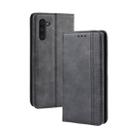 Magnetic Buckle Retro Crazy Horse Texture Horizontal Flip Leather Case for Galaxy Note 10 , with Holder & Card Slots & Photo Frame(Black) - 1