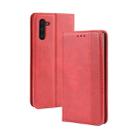 Magnetic Buckle Retro Crazy Horse Texture Horizontal Flip Leather Case for Galaxy Note 10 , with Holder & Card Slots & Photo Frame(Red) - 1