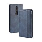 Magnetic Buckle Retro Crazy Horse Texture Horizontal Flip Leather Case for Nokia 4.2, with Holder & Card Slots & Photo Frame(Blue) - 1