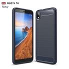 Brushed Texture Carbon Fiber TPU Case for Xiamo Redmi 7A(Navy Blue) - 1