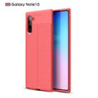 Litchi Texture TPU Shockproof Case for Galaxy Note10(Red) - 1