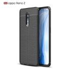 Litchi Texture TPU Shockproof Case for OPPO Reno Z(Black) - 1