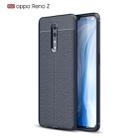 Litchi Texture TPU Shockproof Case for OPPO Reno Z(Navy Blue) - 1