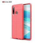 Litchi Texture TPU Shockproof Case for VIVO Z5X(Red) - 1
