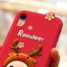 Lovely Reindeer Full Package Anti Falling Silicone Sleeve for iPhone XR(Red) - 6
