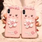 Cherry Blossoms Style Full Package Anti Falling Silicone Sleeve for iPhone X / XS - 1