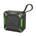 W-King S6 Portable Bluetooth Speaker Waterproof Wireless Music Speaker Radio Box Anti-drop Outdoor Bicycle TF card Loudspeakers(Black + green) - 1