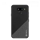 PINWUYO Hong Series Anti-fall TPU+ Chemical Fiber Cloth Protective Cover for LG K50 / Q60(Black) - 1