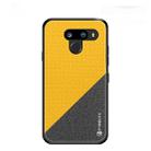 PINWUYO Hong Series Anti-fall TPU+ Chemical Fiber Cloth Protective Cover for LG K50 / Q60(Yellow) - 1