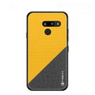 PINWUYO Hong Series Anti-fall TPU+ Chemical Fiber Cloth Protective Cover for LG G8 / G8 ThinQ(Yellow) - 1