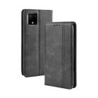 Magnetic Buckle Retro Crazy Horse Texture Horizontal Flip Leather Case for Google Pixel 4 , with Holder & Card Slots & Photo Frame(Black) - 1