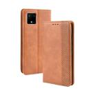Magnetic Buckle Retro Crazy Horse Texture Horizontal Flip Leather Case for Google Pixel 4 , with Holder & Card Slots & Photo Frame(Brown) - 1