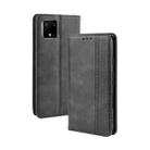 Magnetic Buckle Retro Crazy Horse Texture Horizontal Flip Leather Case for Google Pixel 4xl, with Holder & Card Slots & Photo Frame(Black) - 1