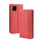 Magnetic Buckle Retro Crazy Horse Texture Horizontal Flip Leather Case for Google Pixel 4xl, with Holder & Card Slots & Photo Frame(Red) - 1