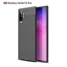 Litchi Texture TPU Shockproof Case for Galaxy Note 10+(Black) - 1