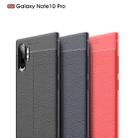 Litchi Texture TPU Shockproof Case for Galaxy Note 10+(Black) - 2