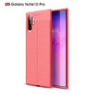 Litchi Texture TPU Shockproof Case for Galaxy Note 10+(Red) - 1